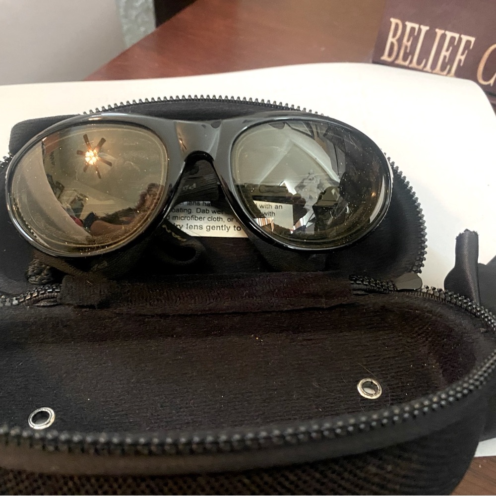 These motorcycle riding goggles were only used a handful of times. Great pair!